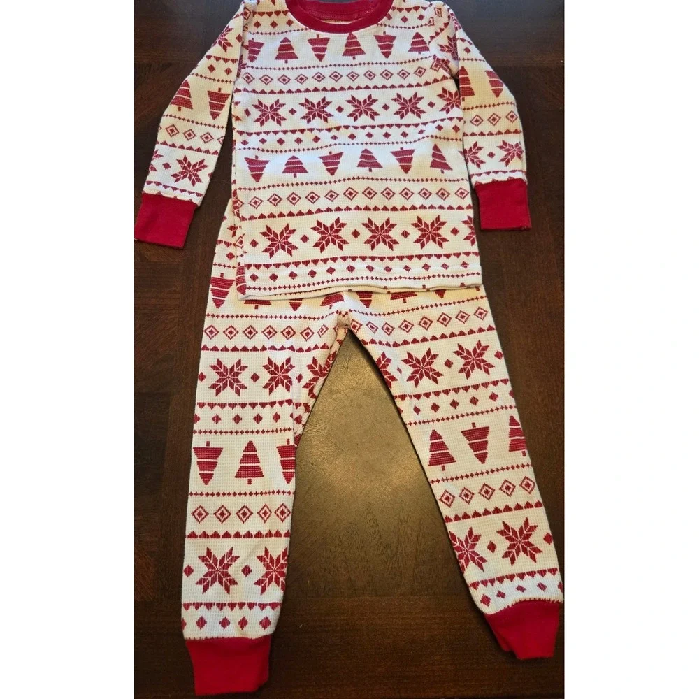 Carters Child of Mine 18M Christmas Pajamas Thermal Waffle Knit 3 Sets 6pc Lot